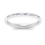 Baugutte half cut moissanite band | In 925 sterling silver/14k gold and GRA certified moissanites