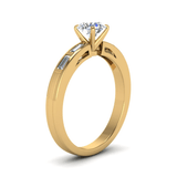 1 carat round cut and baugute moissanite ring band | In 925 sterling silver/14k gold and GRA certified moissanites