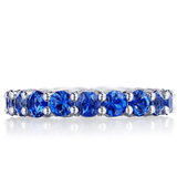 Sapphire crystals with bezel solitaires Eternity Bands| In 925 sterling silver
