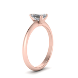 1 carat emerald cut prong moissanite ring | In 925 sterling silver/14k gold and GRA certified moissanites