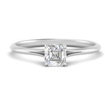1 carat ASCHER cut twisted raised moissanite ring | Moissanite ring in 14kgold/925 sterling silver| GRA certified moissanites