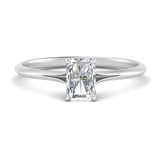 1 carat RADIANT cut twisted raised moissanite ring | In 925 sterling silver/14k gold and GRA certified moissanites