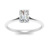 1 carat RADIANT cut twisted raised moissanite ring | In 925 sterling silver/14k gold and GRA certified moissanites