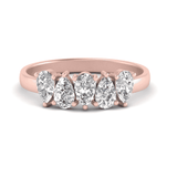 Pear cut moissanite half band | In 925 sterling silver/14k gold and GRA certified moissanites