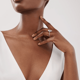 Pear Cut Halo ring| In 925 sterling silver| With Moissanite