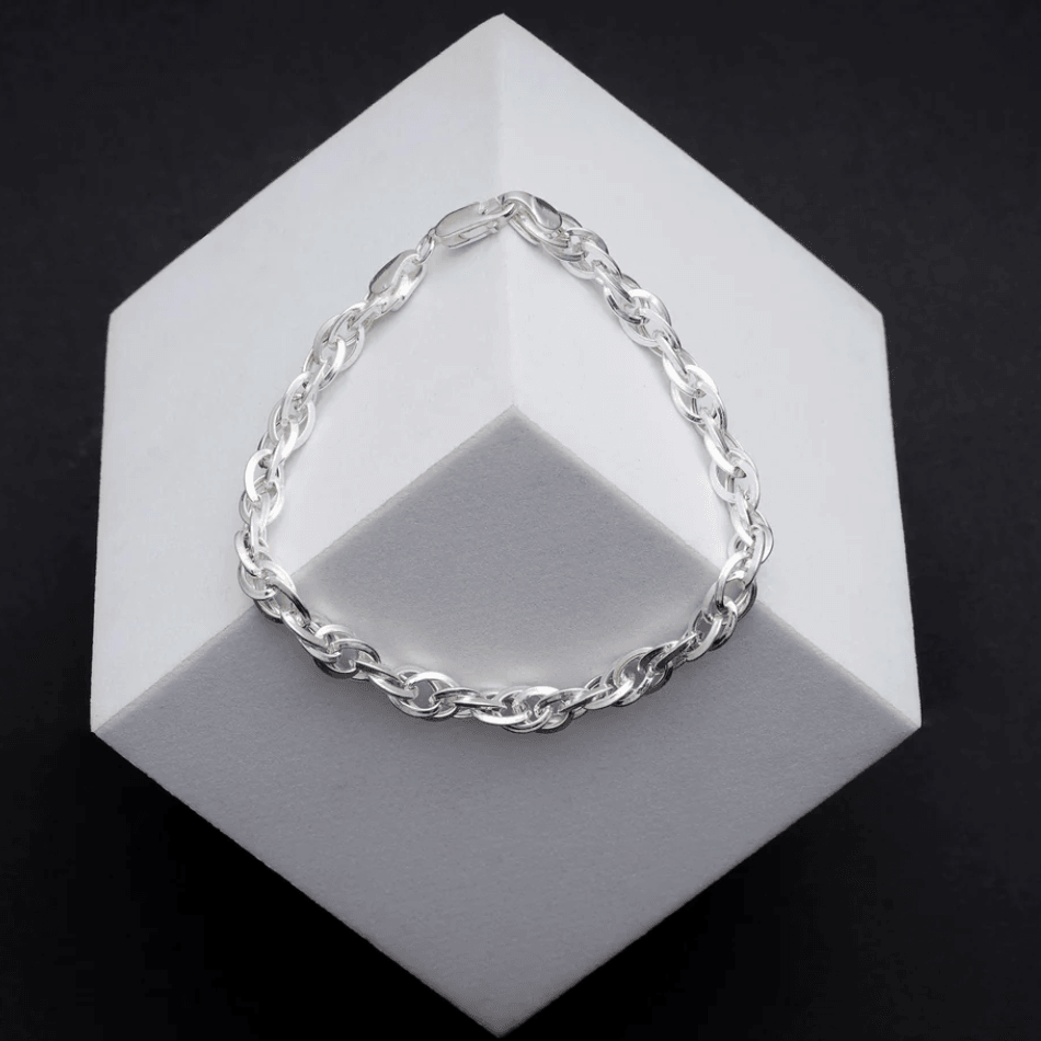 Cuban link bracelet (Textured Interlink)