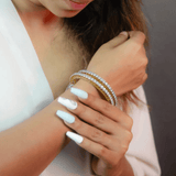 Moissanites solitaire bangles in 925 sterling silver (25 pointer) | GRA certfied moissanites| Moissanite Bangles