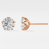 3.5 carat Moissanite round ear studs | 925 sterling silver | GRA certified