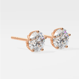 3.5 carat Moissanite round ear studs | 925 sterling silver | GRA certified