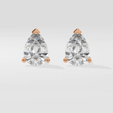 2 carat Pear cut Moissanite ear studs | 925 sterling silver | GRA certified