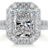 2 carat Invisible halo radiant lab grown diamond ring | IGI lab grown diamond ring in 14k gold | IGI lab grown diamond