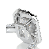 2 carat Invisible halo radiant lab grown diamond ring | IGI lab grown diamond ring in 14k gold | IGI lab grown diamond