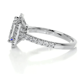 2 carat Invisible halo radiant lab grown diamond ring | IGI lab grown diamond ring in 14k gold | IGI lab grown diamond