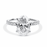 2 carat oval IGI certified lab grown diamond ring |  lab grown diamond ring in 14k gold| IGI certified lab grown diamond