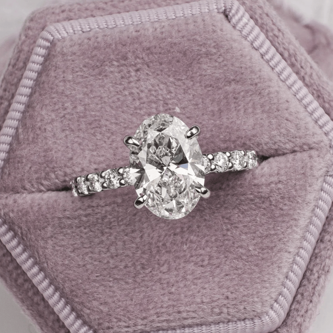 2 carat oval IGI certified lab grown diamond ring |  lab grown diamond ring in 14k gold| IGI certified lab grown diamond