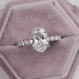 2 carat oval IGI certified lab grown diamond ring |  lab grown diamond ring in 14k gold| IGI certified lab grown diamond