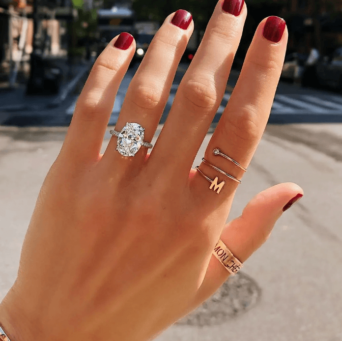 4 carat LGD Oval cut ring | IGI certified lab grown ring in 14k gold|  IGI certified lab grown