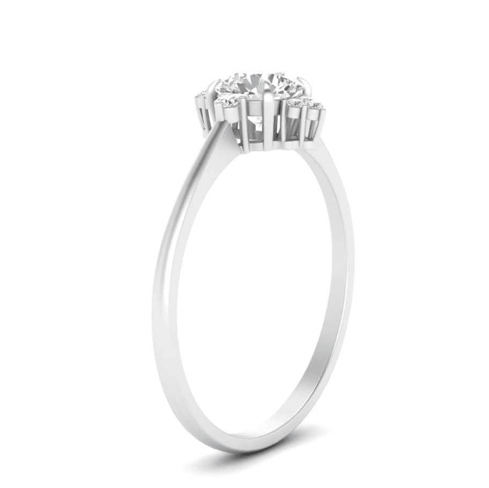 1 carat diamond round cut star set ring| IGI Lab grown diamond ring in 14k gold| IGI Lab grown diamond
