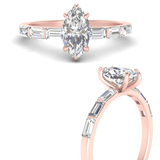 2 carat moissanite marquise cut ring | Moissanite ring in gold and  925 sterling silver| GRA certified moissanites