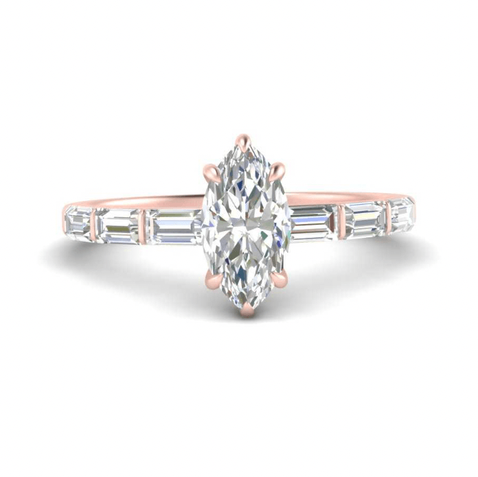 2 carat moissanite marquise cut ring | Moissanite ring in gold and  925 sterling silver| GRA certified moissanites