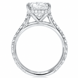 4 carat elongated cushion cut ring | Moissanite ring in gold and  925 sterling silver| GRA certified moissanites