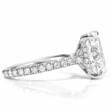 4 carat elongated cushion cut ring | Moissanite ring in gold and  925 sterling silver| GRA certified moissanites