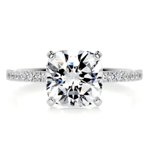 2 carat cushion cut lab grown diamond halo ring