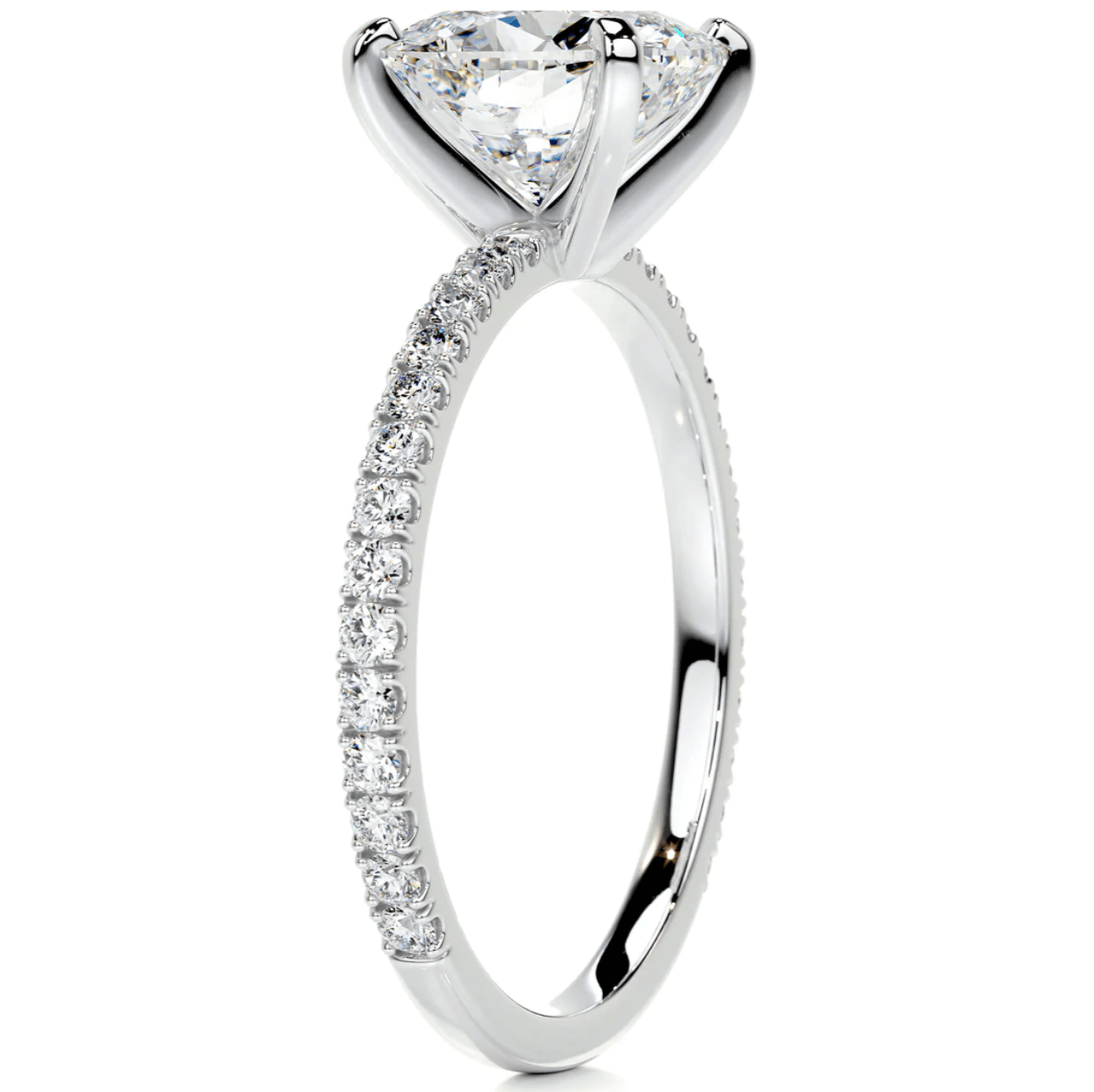 1 carat cushion moissanite ring | Moissanite ring in gold and 925 sterling silver| GRA certified moissanites