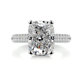 4 CT hidden halo cushion moissanite ring |