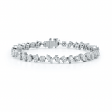 10.22 Ct Fancy Shape Multishape moissanite Tennis bracelet | In 925 sterling silver and IGTLJ certified moissanites
