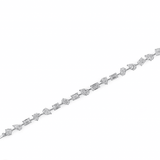 17.23 Carat Mix shape Certified Moissanite Tennis bracelet | In 925 sterling silver certified crystals