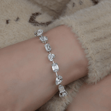 17.23 Carat Mix shape Certified Moissanite Tennis bracelet | In 925 sterling silver certified crystals