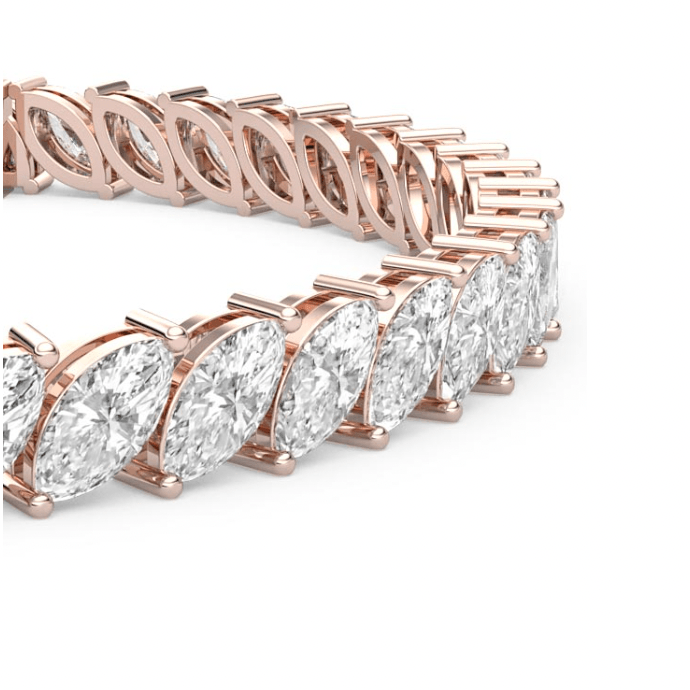 11 Ctw. marquise cut IGTLJ Certified moissanite Tennis bracelet | In 925 sterling silver and IGTLJ certified moissanites