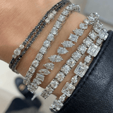 11 Ctw. marquise cut IGI Certified LGD Tennis bracelet | In 14K/925 silver and IGI certified Lab Grown Diamonds