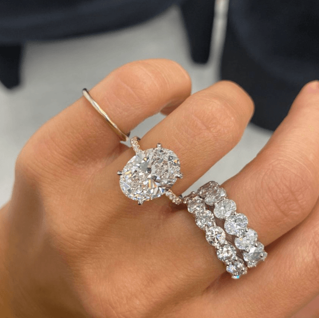 5 carat GRA certified moissanite diamond ring | Moissanite ring in 14k gold |  GRA certified moissanite diamond