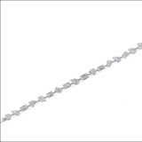 Emerald cut and mix carat tennis bracelet stack| In 925 sterling silver| GRA moissanites