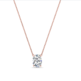 Oval cut moissanite pendant | Moissanite pendant in gold and 925 sterling silver| GRA certified moissanites