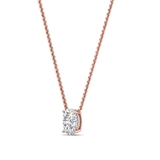 Oval cut moissanite pendant | Moissanite pendant in gold and 925 sterling silver| GRA certified moissanites