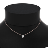Oval cut moissanite pendant | Moissanite pendant in gold and 925 sterling silver| GRA certified moissanites