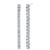 2 carat round cut Moissanite ear drop earrings | 925 sterling silver | GRA certified