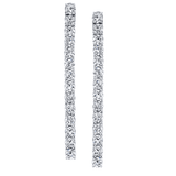 2 carat round cut Moissanite ear drop earrings | 925 sterling silver | GRA certified