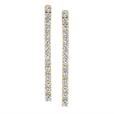 2 carat round cut Moissanite ear drop earrings | 925 sterling silver | GRA certified