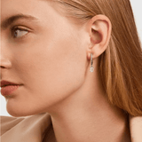 3ct emerald cut Moissanite ear drop-Bali | 925 sterling silver | GRA certified