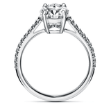 1 carat oval halo moissanite ring | Moissanite ring in gold and 925 sterling silver| GRA certified moissanites
