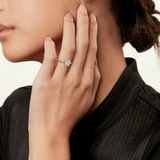 1 carat oval halo moissanite ring | Moissanite ring in gold and 925 sterling silver| GRA certified moissanites