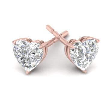 VVS-EF Heart cut Moissanite earrings | 925 sterling silver/14K Gold | IGI certified (Copy)