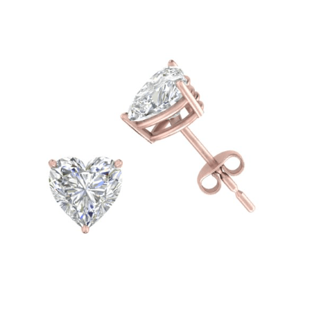 VVS-EF Heart cut Moissanite earrings | 925 sterling silver/14K Gold | IGI certified (Copy)