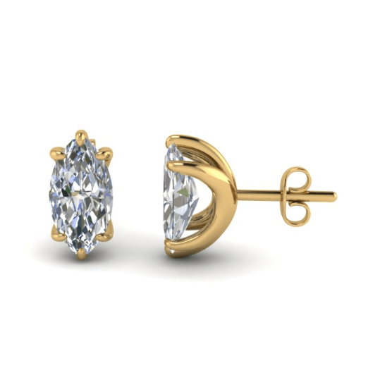 VVS-EF Marquise cut Moissanite earrings | 925 sterling silver/14K Gold | IGI certified (Copy)