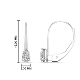 "HANG" Pear Moissanite earrings| 925/9k gold
