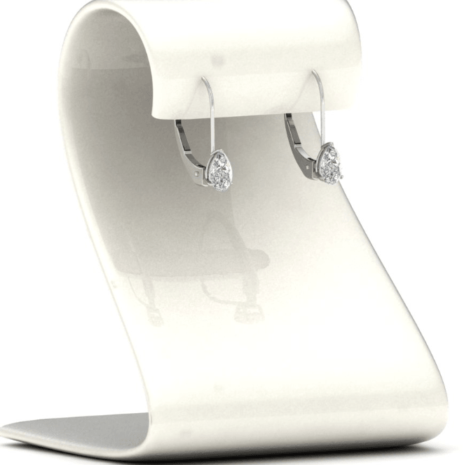 "HANG" Pear Moissanite earrings| 925/9k gold